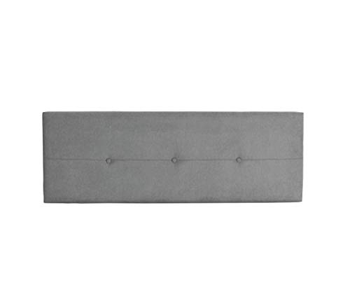 DHOME Cabecero de Polipiel o Tela AQUALINE Pro cabeceros Cabezal tapizado Cama Lujo (Tela Gris, 145cm (Camas 120/135/140))