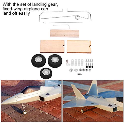 Dilwe Avión de Aterrizaje de Avión, KT DIY Modelo de ala Fija Aviones de Aterrizaje de la Rueda de Engranaje Conjunto Universal de RC Accesorios de Avión