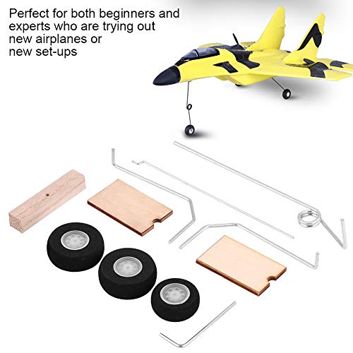 Dilwe Avión de Aterrizaje de Avión, KT DIY Modelo de ala Fija Aviones de Aterrizaje de la Rueda de Engranaje Conjunto Universal de RC Accesorios de Avión