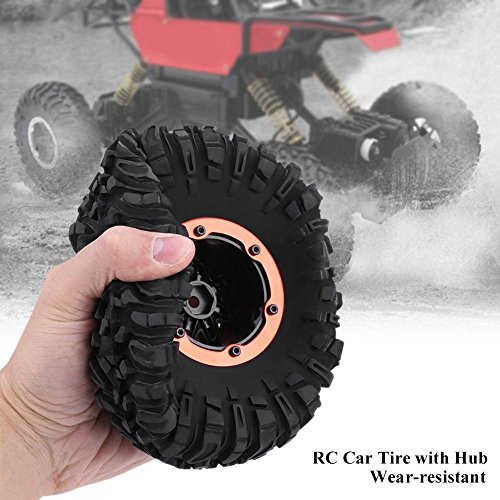 Dilwe Neumático del Coche 1/10 RC, Neumáticos Rueda del Coche Crawler RC para 1/10 RC Off-Road Car Crawler Truck