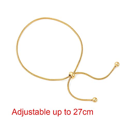 Diseño simple de titanio, acero, eyectable, ajustable, pulsera de cubo para mujer, tipo de cadena, cadena de cubo para mujer, joyería de cuentas de niña