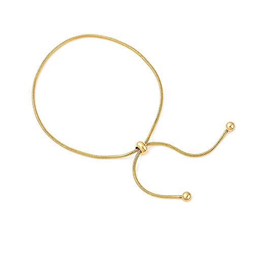 Diseño simple de titanio, acero, eyectable, ajustable, pulsera de cubo para mujer, tipo de cadena, cadena de cubo para mujer, joyería de cuentas de niña