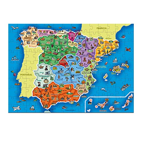 Diset- Provincias y Autonomías de España - Puzle educativo para aprender la geografía española a partir de 5 años