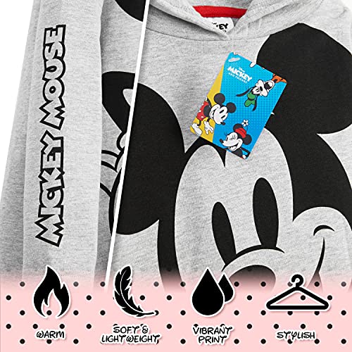 Disney Vestido Niña, Sudadera Niña de Mickey y Minnie Mouse, Ropa Niña 2-14 Años, Regalos para Niñas (11-12 Años, Gris)