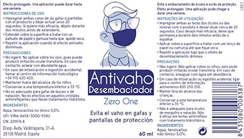 Disop Antivaho para Gafas, Tratamiento Anti Vaho que Evita que se Empañen las Gafas, 60 ml