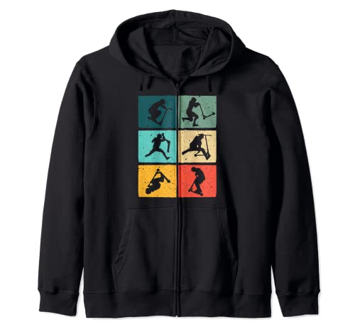 Divertido Scooters Stunt Vintage Art Para Hombres Mujeres Mejor Jinetes Sudadera con Capucha