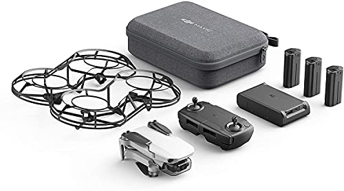 DJI Mavic Mini Combo Dron Ultraligero y Portátil, Sin Care Refresh, Duración Batería 30 Minutos, Sin Tarjeta, Distancia Transmisión 2 Km, Gimbal 3 Ejes, 12 MP, Video HD 2.7K, 3 Baterías