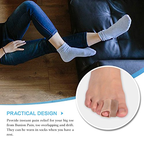 DOACT 4 pcs Gel Corrector del Dedo Gordo del Juanete Big Toe Straightener Corrector Separador Enderezadora para Hallux Valgus Alivio del Dolor Separación de los Dedos del Pie