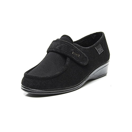 Doctor Cutillas 771 - Zapato Velcro Licra Negro mujer, color negro, talla 37