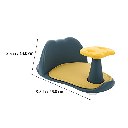 DOITOOL Asiento de Bañera de Bebé Silla de Baño Asiento de Actividad Infantil Baño de Bebé Suministros de Seguridad con Respaldo Y Ventosa para Bebés Pequeños (Azul)