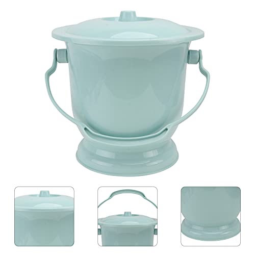 DOITOOL Recipiente de Cámara Práctico Cubo de Orina Casero con Tapa de Spittoon de Mano Engrosado