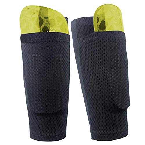 Dokpav Fútbol Espinilleras Doble Capa Calcetines Fijo Manga, Soccer Shin Guard Sleeves Medias elásticas Calcetines Manga Protectora Niño Juventud Adulta - Partido de Futbol- Sin espinilleras plástico