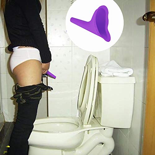 Donpow Dispositivo de micción Femenina, el urinario infalible Permite a Las Mujeres orinar de pie Orinal portátil para Mujeres Viajar Actividades al Aire Libre Camping Senderismo (Purple)