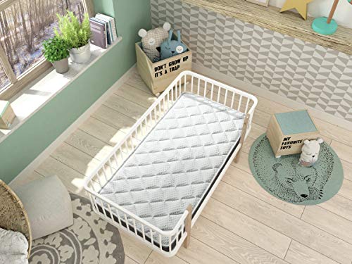 DORMIDEO Colchón Cuna viscoelástico BabyBed - Dos Caras higiénico, Transpirable y Antideslizante