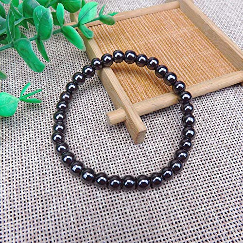 Dr. Kao Pulsera de terapia magnética completa de hematita con cuentas redondas para hombre, terapia magnética, alivio del dolor, para artritis y túnel carpiano, pulsera magnética