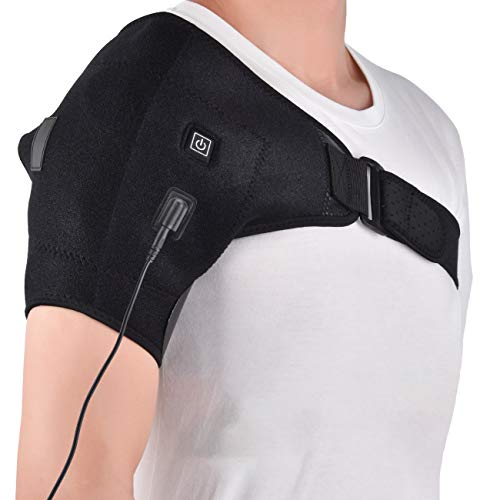 Dr.Lefran Hombrera de calefacción eléctrica, con 3 configuraciones de Temperatura Soporte de Hombro calefactado eléctrico, para Dolor rígido, Hombro congelado, Bursitis, tendinitis