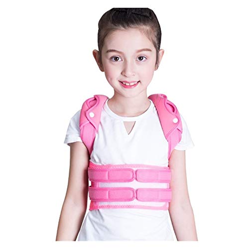 DSMYYXGS Ajustable con Hombro Padschilkids Corrector De Postura Cinturón De Apoyo De Espalda Niños Corset Ortopédico para Niños Columna Vertebral Lumbar (Color : Pink, Size : Small)