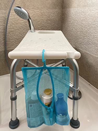 DUMALD- Silla Ducha Mayores, Taburete baño. Reforzada Doble-Barra. Sillas para Ducha - Incluye Bolsa Gel- Altura Regulable, Silla ortopédica. Marca Española- Taburete Ducha