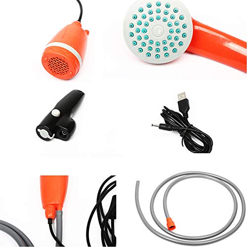 DUTTY Ducha de Camping, Carga USB portátil, Ducha de Coche, Conjunto de Lavadora, Bomba eléctrica para Acampar al Aire Libre, Viajes