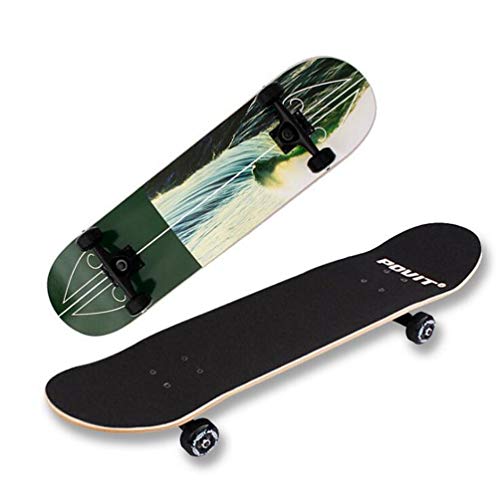 DYX Skateboard Completo, ong Board Road Skateboard Scooter de Cuatro Ruedas Chicos y Chicas de jóvenes Dance Board Adultos Brush Street Board