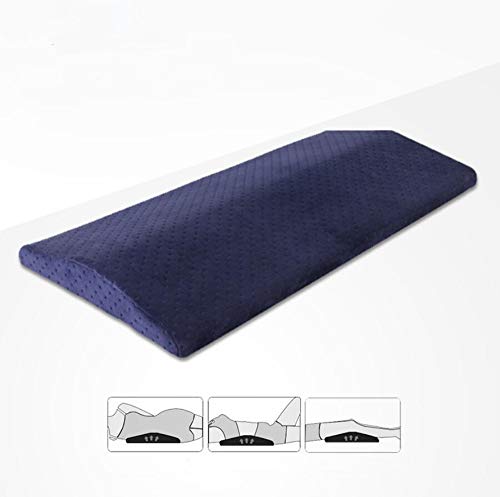 Ecloud Shop® Almohada para dormir Almohadilla para el cuello de espuma viscoelástica Cojín de soporte lumbar para el dolor de espalda baja Cadera Rodilla y alivio del dolor en las articulaciones(Azul)