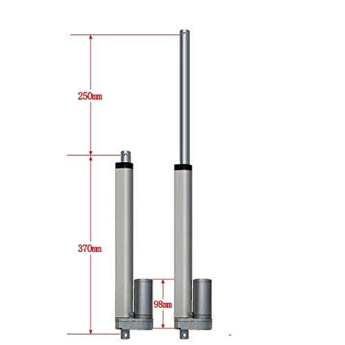 ECO-WORTHY DC 12V 250 mm Motor Eléctrico Lineal Actuador 1500 N Heavy Duty