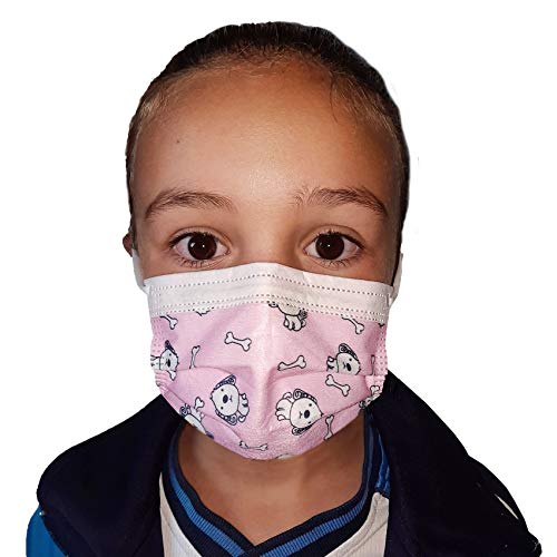 Econanos Mascarillas higiénicas infantiles. Bolsa 10 unidades. Color rosa. 100 gr