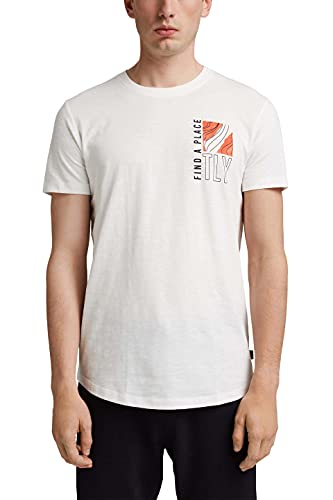 edc by Esprit 071CC2K303 Camiseta, 110/blanco Roto, L para Hombre