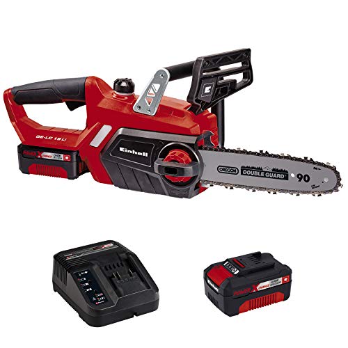 Einhell GE-LC 18/25 Li Kit - Motosierra a batería Power X-Change 18V (con batería de 3.0 Ah y cargador), velocidad de corte: 4.3 m/s, longitud de corte: 23 cm, cadena y espada Oregon