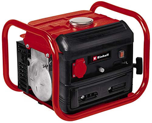 Einhell Generador eléctrico (gasolina) TC-PG 10/E5 (máx. 800 W, limpio motor de tracción de 2 tiempos, toma de corriente de 230 V, 4 L tanque, tracción del cable para el arranque)