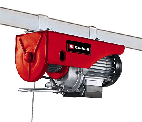 Einhell Polipasto eléctrico - TC-EH 250. 450 W,parada de emergencia e interruptor termostático. Cable de alambre sin torsión de 12 m, rodillo guía con gancho de carga y cierre de seguridad