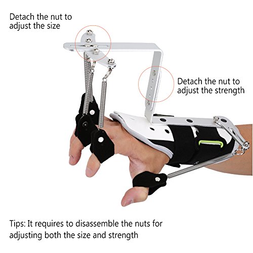 Ejercicio de ortopedia ajustable para la muñeca de dedo, entrenamiento de rehabilitación de la mano Ortopedia de dedo para el ejercicio hemiplejía de pacientes con hemiplejía