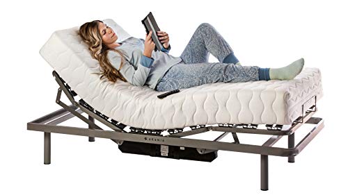 ekamia - Cama Articulada Eléctrica Eris con Colchón Luka - 135cm x 190cm, Mando con Cable