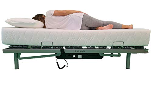 ekamia - Cama Articulada Eléctrica Eris con Colchón Luka - 135cm x 190cm, Mando con Cable