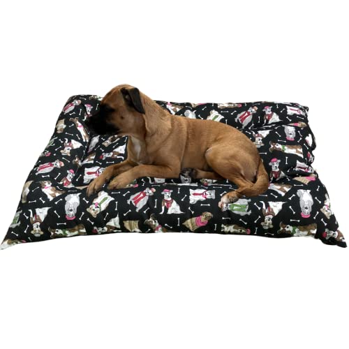 El Ático Home Cama Perro Lavable Grande. Cama para Mascotas. Colchoneta Perro Lavable. 100x60 cm.