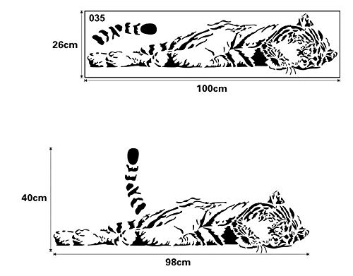 El Nuevo Animal Negro Decúbito Lateral Tigres Etiqueta de La Pared Dormitorio Sala de estar Pegatinas de Pared Decoración Para El Hogar Pegatinas De Pared