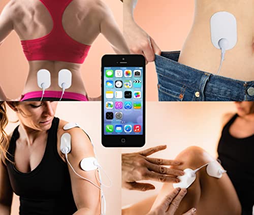 Electroestimulador Muscular para MOVIL [Ideal Principiantes] Tens EMS, Gimnasia pasiva, Masaje con Corrientes, Rehabilitación y Fisioterapia Profesional con Electrodos