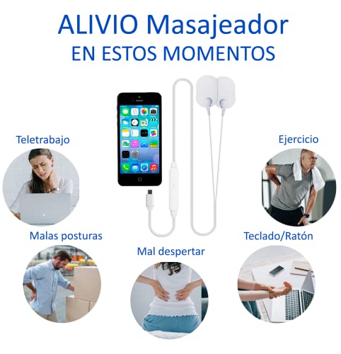 Electroestimulador Muscular para MOVIL [Ideal Principiantes] Tens EMS, Gimnasia pasiva, Masaje con Corrientes, Rehabilitación y Fisioterapia Profesional con Electrodos