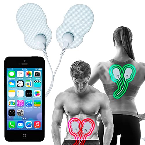 Electroestimulador Muscular para MOVIL [Ideal Principiantes] Tens EMS, Gimnasia pasiva, Masaje con Corrientes, Rehabilitación y Fisioterapia Profesional con Electrodos