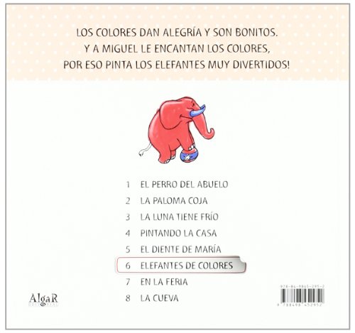 Elefantes de colores -mayuscula-: 6 (Letra grande)