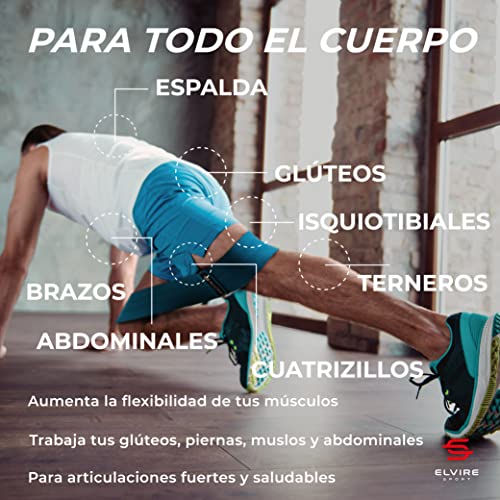 ELVIRE SPORT Bandas Elasticas Musculacion Mujer y Hombre (Set de 3) | Cintas Elasticas Fitness de Tela | Ligas para Ejercicios Gomas Yoga, Pilates, Crossfit, Sentadillas, Fisioterapia