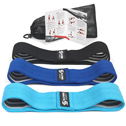 ELVIRE SPORT Bandas Elasticas Musculacion Mujer y Hombre (Set de 3) | Cintas Elasticas Fitness de Tela | Ligas para Ejercicios Gomas Yoga, Pilates, Crossfit, Sentadillas, Fisioterapia