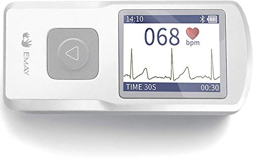 EMAY Monitor Inalámbrico de Salud Cardíaca (para iPhone y Android, Mac y Windows), Monitor Portátil de Frecuencia Cardíaca y Ritmo