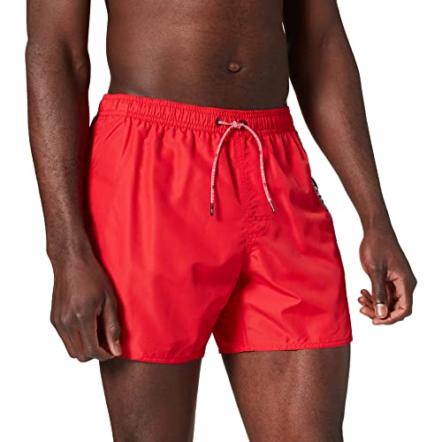 Emporio Armani Underwear Mens Woven Boxer Bañador, Rojo (Rossol 00074), Medium (Talla del Fabricante: 50) para Hombre