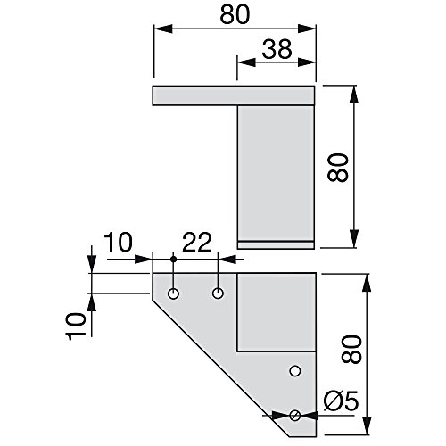 EMUCA - Pies para Muebles de plástico Gris Metalizado, Patas para Mueble, Lote de 4 pies de Altura 80mm con Tornillos de Montaje