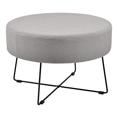 [en.casa] Mesa de Centro Mesa Auxiliar Redonda 40 x 60 cm Mesita de Noche Mesa de café y té Gris y Negro