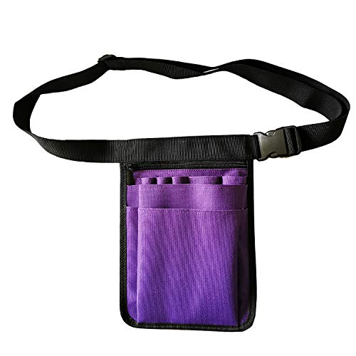 Enfermera Utility Organizador Cinturón Riñonera Bolsa de la cadera Paquete de la cintura Bolsa Bolsa para tijeras médicas Kit de cuidado de la herramienta, Morado (, 85