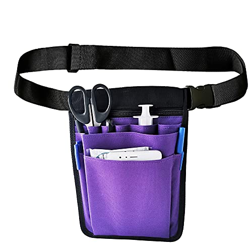 Enfermera Utility Organizador Cinturón Riñonera Bolsa de la cadera Paquete de la cintura Bolsa Bolsa para tijeras médicas Kit de cuidado de la herramienta, Morado (, 85