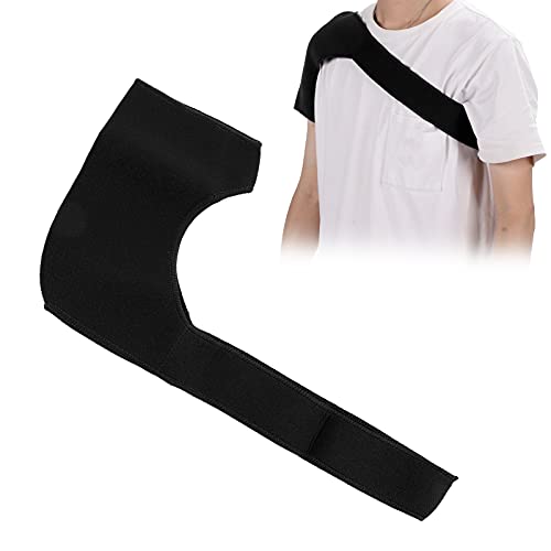 Envoltura de manga de compresión de neopreno para hombros, abrazadera de hombro ajustable para manguito rotador desgarrado, tendinitis, dislocación, articulación AC, bursitis(negro)