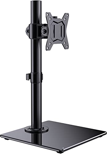 ErGear Soporte de Monitor 13"- 32" Construcción Sólida y Base Ensanchada Brazo Monitor Movimiento Completo con Inclinación ± 45 ° Giratorio ± 45 ° Rotación 360 ° VESA 75/100mm Peso Máx 10 kg